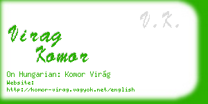 virag komor business card
